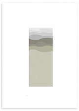 cuadro de montañas abstracto y minimalista. Cuadro de montañas geométrico. Lámina decorativa.