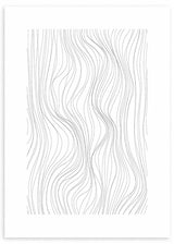 cuadro abstracto con textura de ondas en blanco y negro. Lámina decorativa.