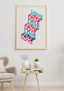 Decoración con cuadros, ideas -  cuadro colorido con la palabra amor
