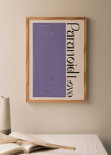 decoración con cuadros, ideas - lámina decorativa con degradado y frase paranormal love - kudeko