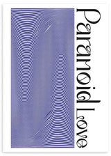 lámina decorativa con degradado y frase paranormal love - kudeko