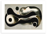 lámina decorativa horizontal y abstracta en tonos negros - kudeko