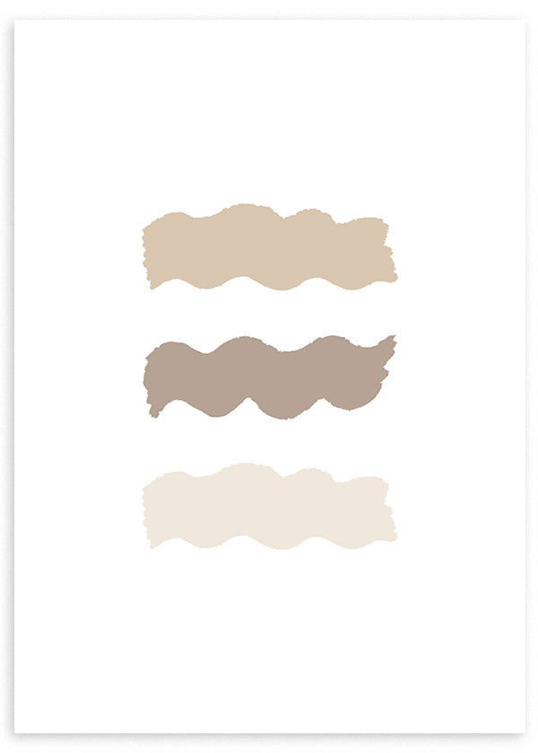 lámina decorativa de ilustración abstracta en colores beige