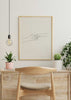Decoración con cuadros, ideas -  cuadro de manos a punto de tocarse minimalista. Cuadro nórdico.. Lámina decorativa.