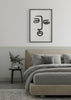 Decoración con cuadros, ideas -  lámina decorativa abstracta de rostro femenino / mujer. Ilustración de cara de mujer