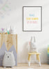 Decoración con cuadros, ideas -  cuadro infantil con frase 