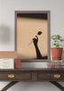 Decoración con cuadros, ideas -  cuadro fotográfico con sombra de una rosa sujetada con el brazo. Lámina decorativa.