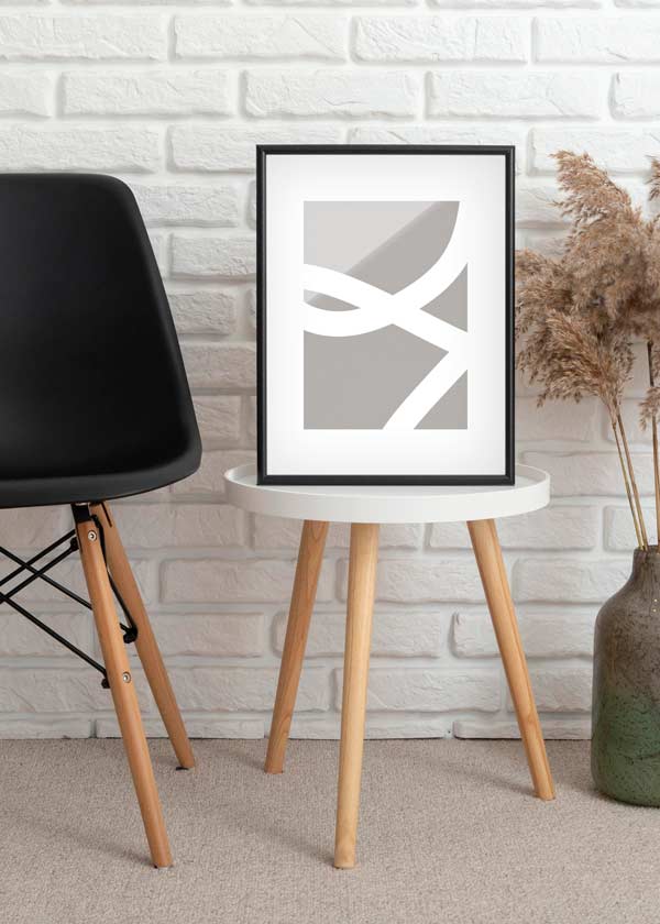 Decoración con cuadros, ideas -  Cuadro abstracto y minimalista en tonos grises