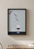decoración con cuadros, ideas - lámina decorativa collage vintage de hombre tirándose de trampolín a copa de vino - kudeko