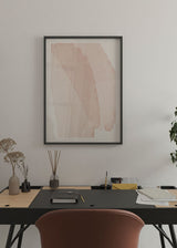 decoración con cuadros, ideas - lamina decorativa abstracta en colores rosas