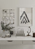 decoración con cuadros, ideas - lamina decorativa abstracta y nordica con triangulos
