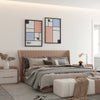 Decoración con cuadros, mural -  cuadro geométrico y moderno de estilo colorido