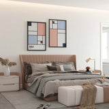 Decoración con cuadros, mural -  cuadro geométrico y moderno de estilo colorido