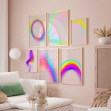 decoración con cuadros, mural - lámina decorativa muy colorida de ilustración en estilo abstracto - kudeko
