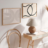 Cuadro horizontal abstracto y geométrico, ilustración. Una ilustración ideal para combinar con otras obras de estilo abstracto y nórdico.