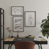 Decoración con cuadros, mural -  Cuadro abstracto y minimalista en tonos grises