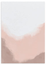Abstraktes Wandbild mit weichen diffusen Formen in Weiß, Altrosa und Taupegrau, ätherischer Wirkung und zartem zeitgenössischem Stil. Erhältlich auf kudeko.com