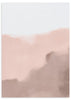 Wandbild mit diffusen abstrakten Formen in Altrosa, Beige, Taupegrau und Weiß, sanfter Komposition und ruhigem modernem Stil. Erhältlich auf kudeko.com