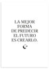 Lámina decorativa sin marco de estilo minimalista y blanco_y_negro, Lámina tipográfica minimalista con frase inspiradora, modelo Futuro